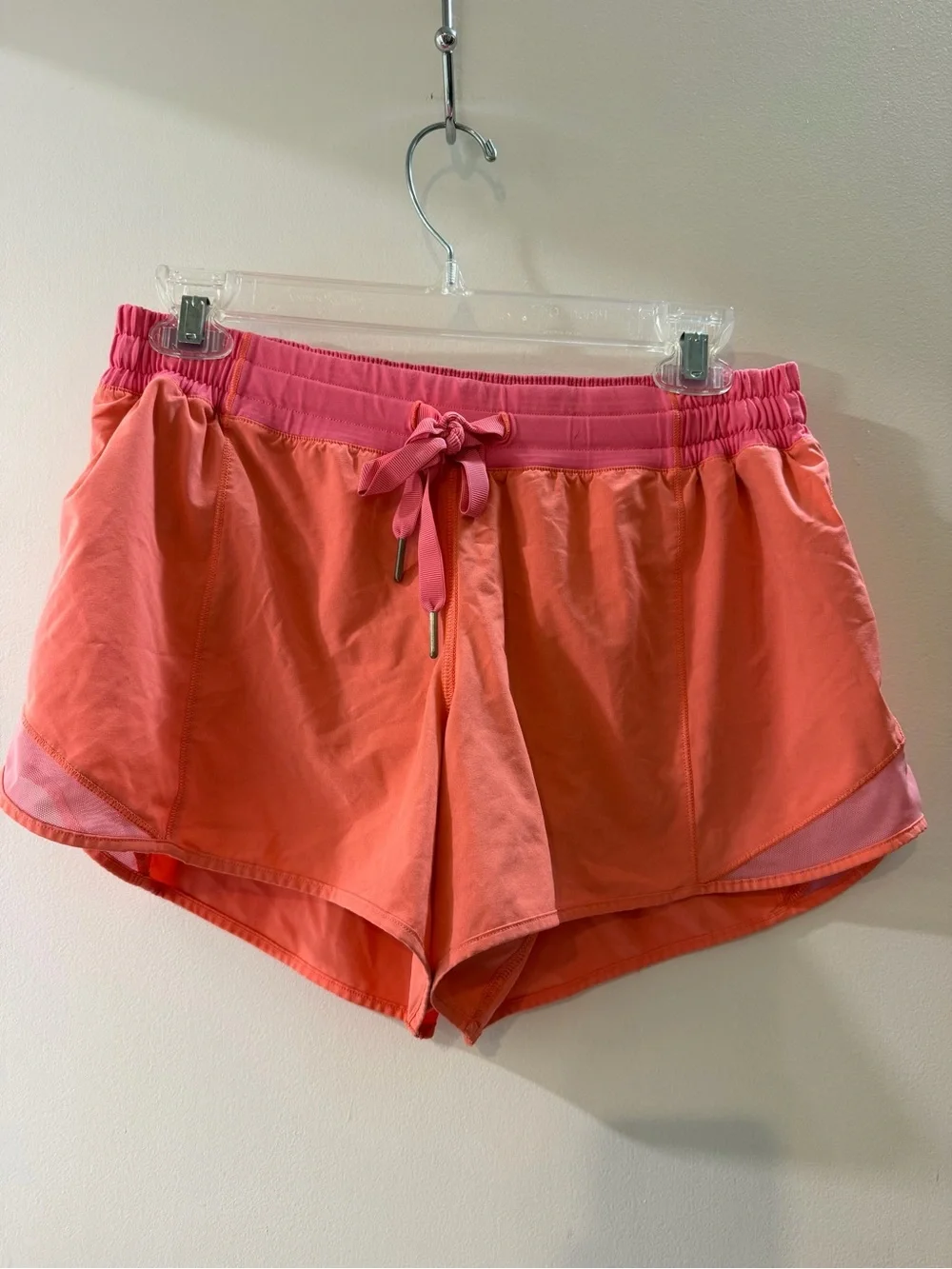 lululemon athletica Coral and Pink Drawstring Athletic Shorts